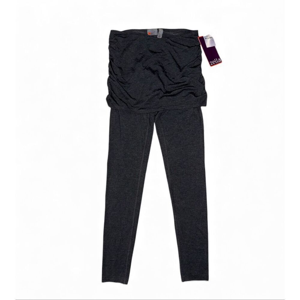 Zella Grey DK Charcoal Heather skirt leggings